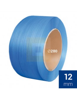 PP Band blauw 12mm, rol met 2500 mtr