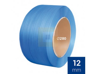 PP Band blauw 12mm, rol met 2500 mtr Omsnoeringsband