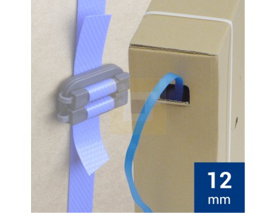 PP Band 12mm blauw 1000mtr dispenserdoos Omsnoeringsband