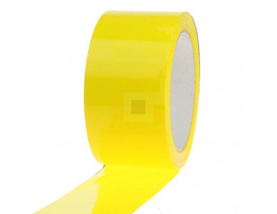 PP acryl tape 50mm/66m Geel Low-noise