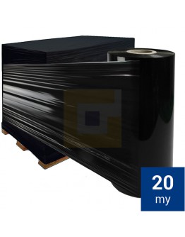 Machinefolie 150% Standard zwart 20my / 50cm / 1.700m