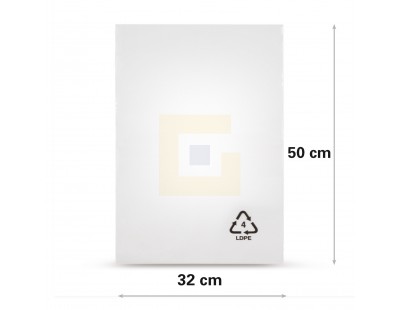 Vlakke zak LDPE, 32x50cm, 50my - 1000x Folie producten divers
