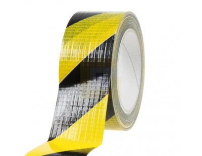 Vloermarkeringstape Ducttape geel/zwart 50mm/33m  Tape - Plakband